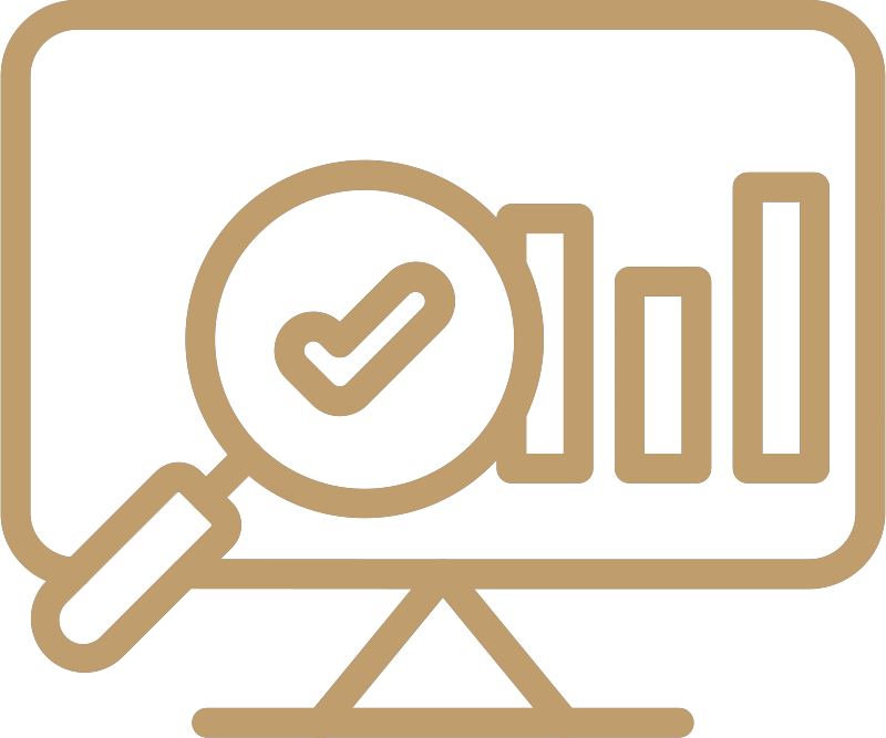 Ikona monitora z wykresem